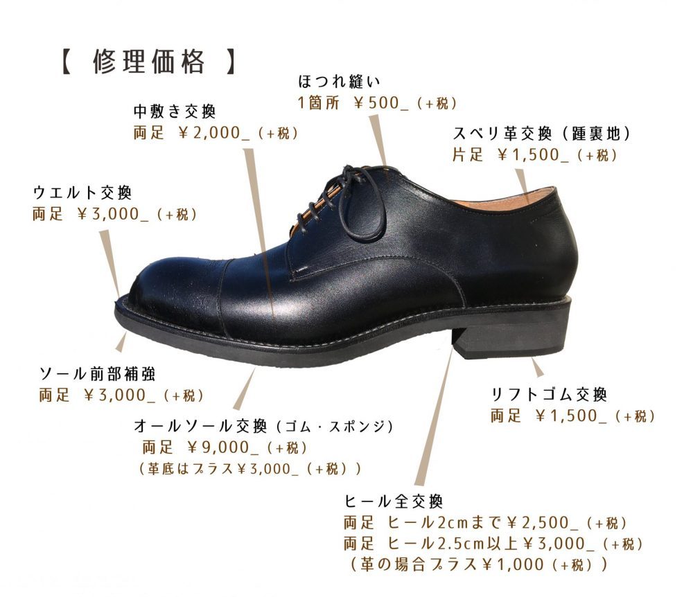 shuri_kakaku アフターメンテナンス料金一覧